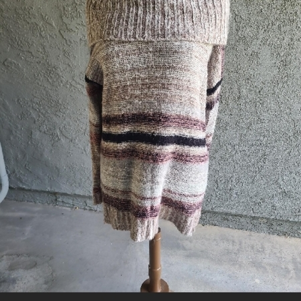 Striped Brown and Cream Women's Sweater